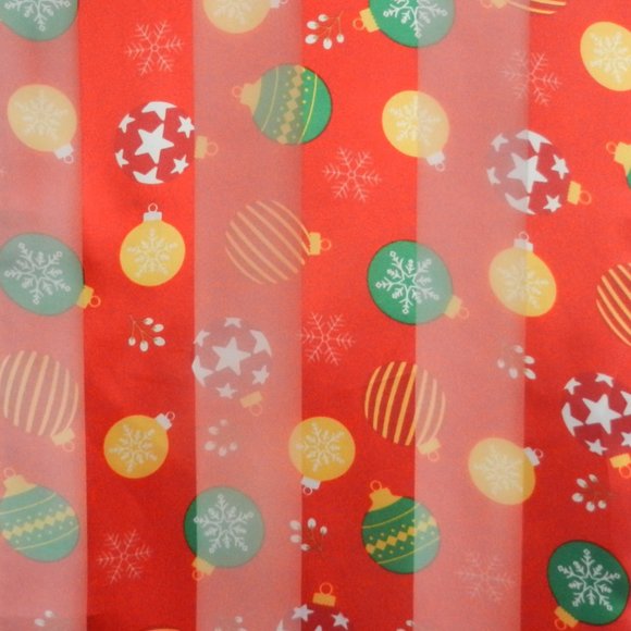 NEW Christmas Scarf - Christmas Theme Snow Flake, Ornaments Printed - Picture 2 of 2